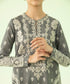 Women's Winter Unstitched Light Khaddar Grey 2 Piece Suit
